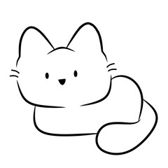 transparant png, cat sketch.