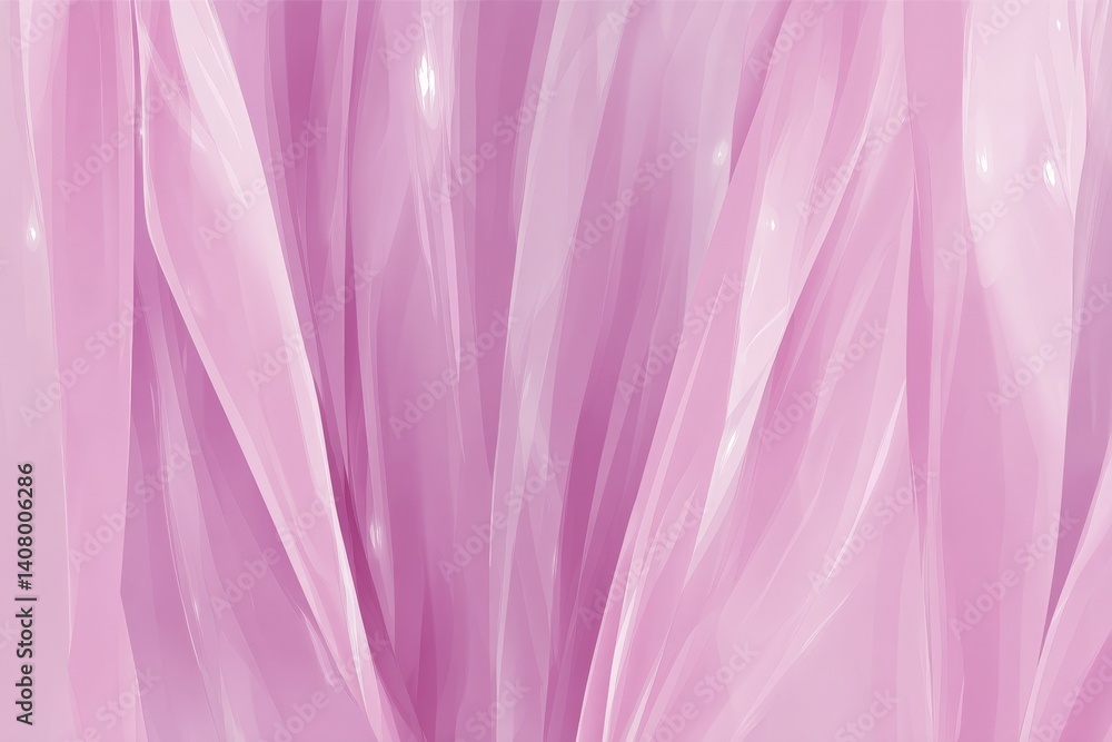 Poster soft pink fabric drapes elegantly with gentle waves and subtle sheen capturing light in a serene set