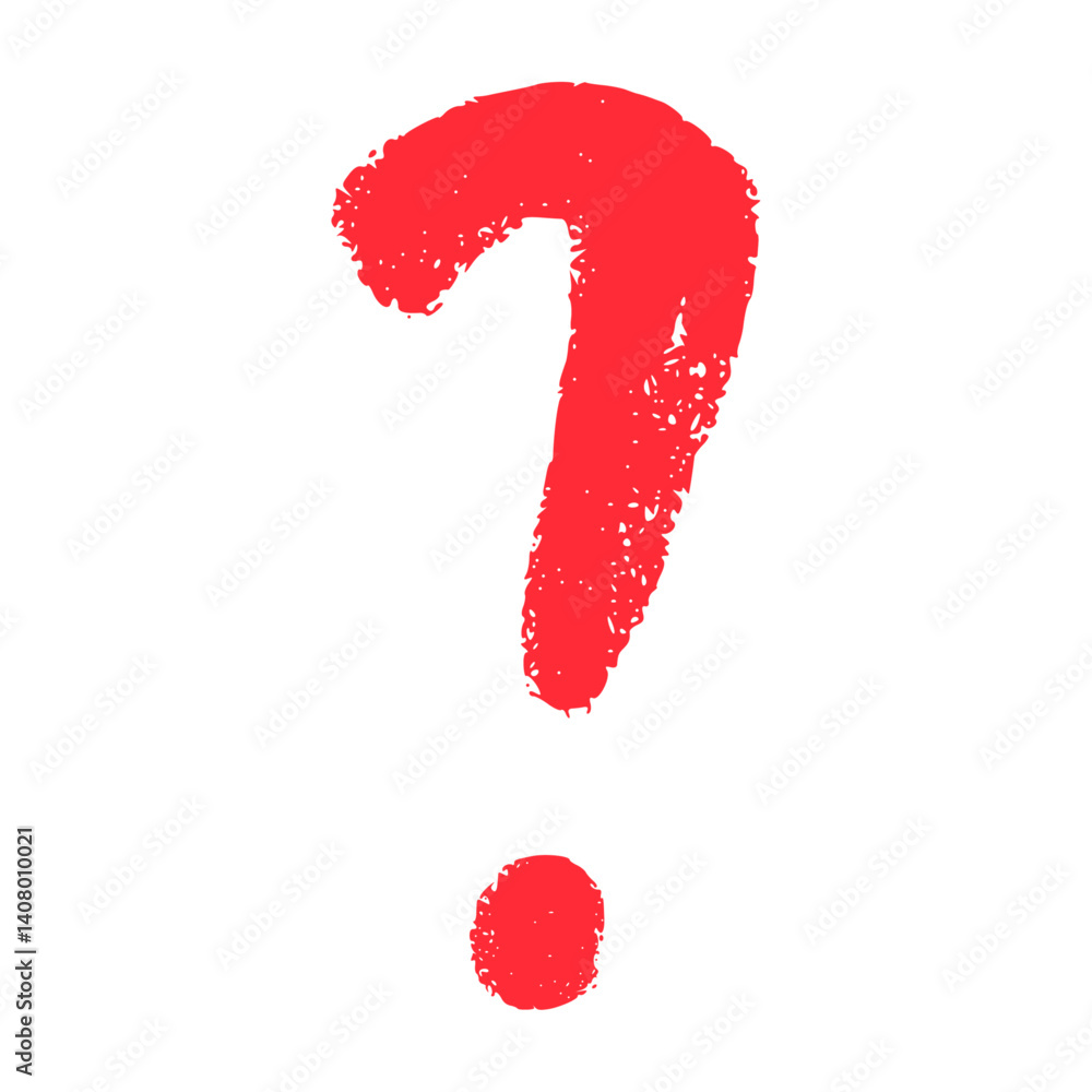 Poster hand-drawn question mark icon with sketch-style details. curious doodle symbol for faq sections or i