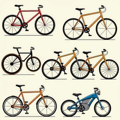 Obraz premium set of bicycle icons