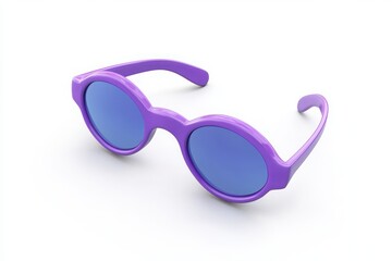 Fototapeta premium purple sunglasses 3D render icon isolated on white