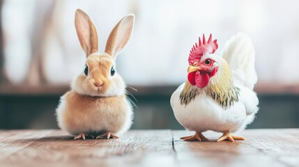 Bunny and chicken at negotiation table over import duties