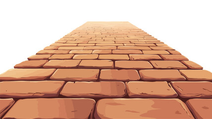 Brick Textured Walkway Background in Flat Vector