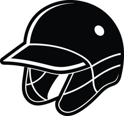 Cricket Helmet Silhouette Icon