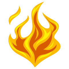 Clean Fire Icon Vector Flat Design Illustration