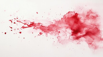 Fototapeta premium Abstract Red Watercolor Wash Texture Background Design Element for Artistic Projects