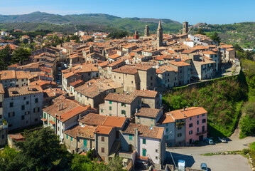 Castel del Piano medieval hilltop town, Tuscany, Italy