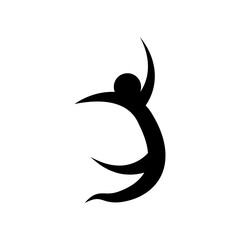 Swoosh People Logo Vector Template isolated on white background.