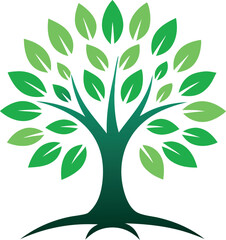 Green Tree with Leaves