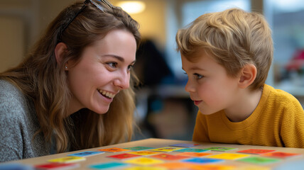 Speech Therapist Working With Child