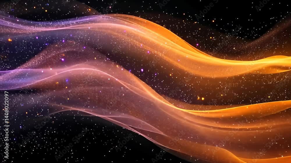 Poster fluid colors dance across the cosmos creating a mesmerizing display of light and energy in the night