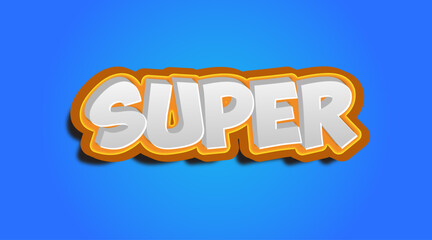 SUPER 3D Comic Text Effect – Fully Editable in Illustrator