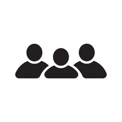 Group of people or group of users or add contact illustration Group icon, people icons set in trendy flat style. 10 EPS