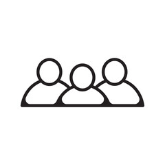 Group of people or group of users or add contact illustration Group icon, people icons set in trendy flat style. 10 EPS