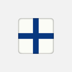 Obraz premium Finland flag, button, badge
