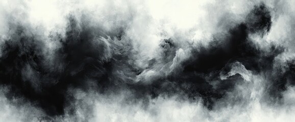 Obraz premium Abstract Ink Wash Clouds Art Background Monochrome Traditional Japanese Style