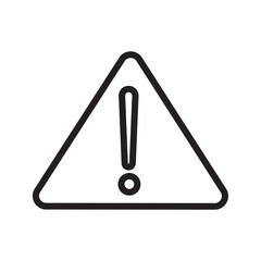 Exclamation mark icon. Exclamation mark. Hazard warning symbol. Flat design style. 10 EPS
