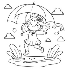 girl with umbrella