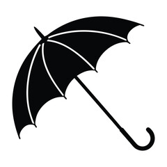 Umbrella flat vector icon isolated on white background. 