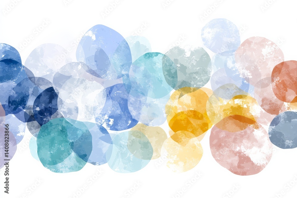 Aufkleber colorful abstract bubbles create a vibrant pattern in a playful and contemporary design