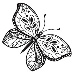 Monarch butterfly silhouettes collection, vector illustration isolated on white background.