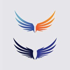 Obraz premium Wings logo and animal wings icon sign stock logo design graphic illustration