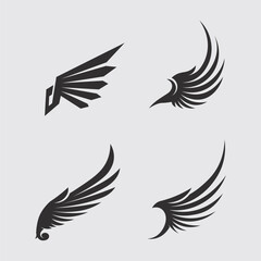 Obraz premium Wings logo and animal wings icon sign stock logo design graphic illustration