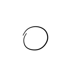 Hand drawn ovals and circles. Highlight circle frames. Vector illustration