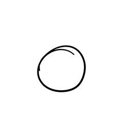 Hand drawn ovals and circles. Highlight circle frames. Vector illustration