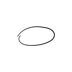 Hand drawn ovals and circles. Highlight circle frames. Vector illustration