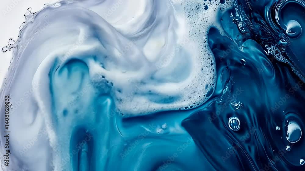 Poster swirling waves of blue and white dance together to create a mesmerizing visual experience generative