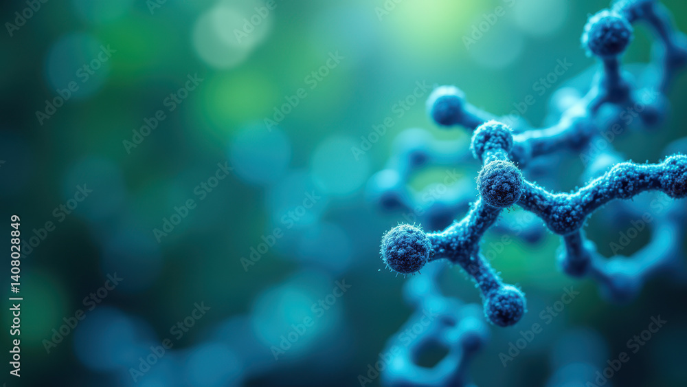 Poster a 3d rendering of glp-1 molecules with a transparent background.