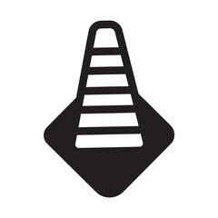 traffic cone icon or logo isolated symbol sign vector illustration. size 10 EPS