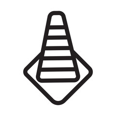 traffic cone icon or logo isolated symbol sign vector illustration. size 10 EPS