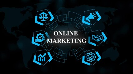 online marketing concept  animation video.Digital Marketing Services in Coimbatore,Digital Marketing Services,Digital marketing concept, promotion of brands and products using digital channels .