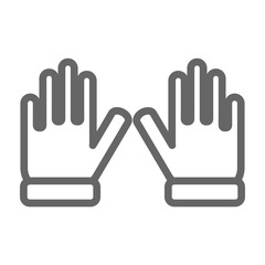 Leather Gloves Vector Line Lt Pink Grey Icon Design
