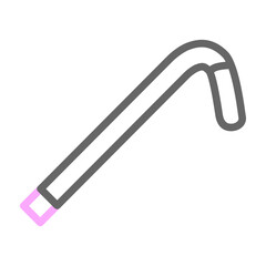 Walking Stack Vector Line Lt Pink Grey Icon Design