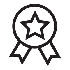 Obraz premium star medal icon. Certified medal. Quality badge. Vector illustration. 10 EPS