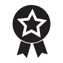 star medal icon. Certified medal. Quality badge. Vector illustration. 10 EPS