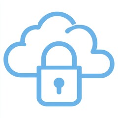 Cloud Security Icon: Encrypted Data Protection & Safe Cloud Storage - Cybersecurity Measures in Cloud Computing