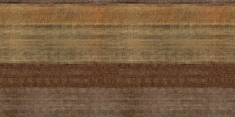 Fototapeta premium Thin horizontal marl stripe border in autumnal brown earth tones. Seamless repeat banner texture in warm tapestry woven fabric effect. Perfect for trendy masculine shirt ombre design edging trim tape
