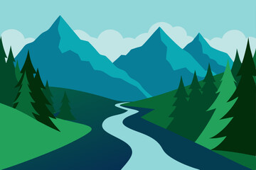 Fototapeta premium mountain road in the mountains