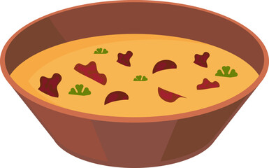 Pozole is a traditional Mexican soup made with hominy, meat, and chili peppers, garnished with lettuce, radish, and herbs.