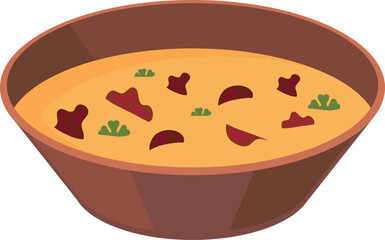 Pozole is a traditional Mexican soup made with hominy, meat, and chili peppers, garnished with lettuce, radish, and herbs.