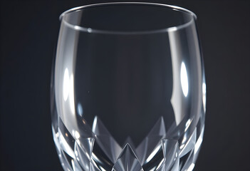 close up of a wine glass on a black background