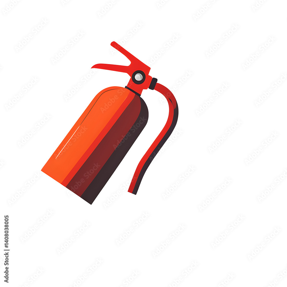 Aufkleber modern design icon of a fire extinguisher symbolising safety, isolated on a empty plain background