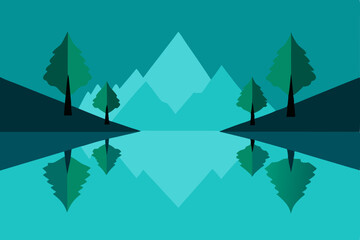 Obraz premium winter forest landscape