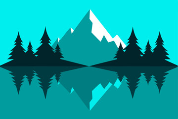 mountain landscape vector illustration