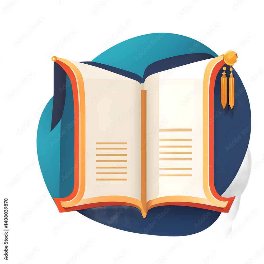Poster modern design icon of a graduation scroll symbolising diploma, isolated on a empty plain background