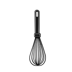 Modern design icon of a kitchen whisk symbolizing cooking isolated on a empty plain background